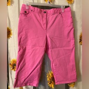 Hearts of palm pink capris size 14